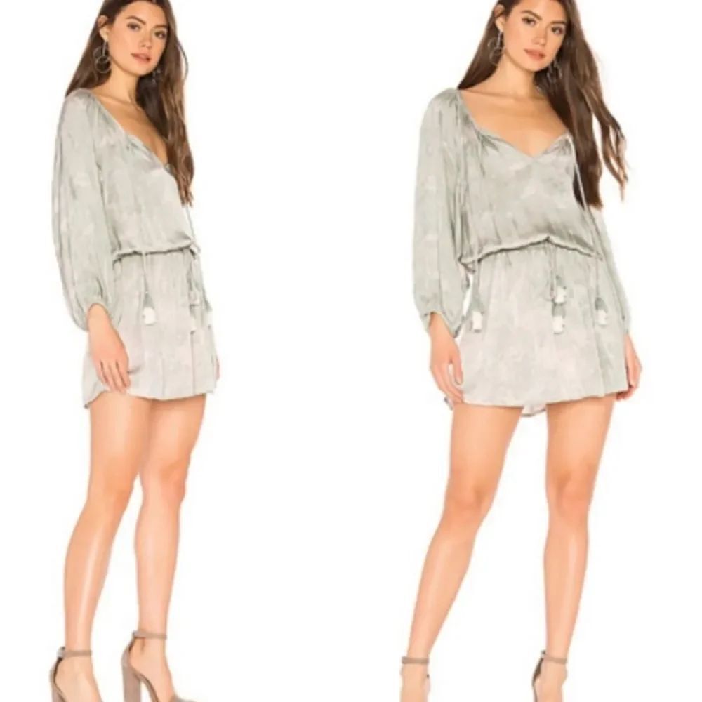 Young Fabulous and Broke Junia Dress In Gray And Green size small